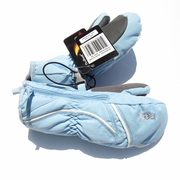 Head Light Blue Kids Mittens Kids w/ Side Zippers - Picture 10 of 13